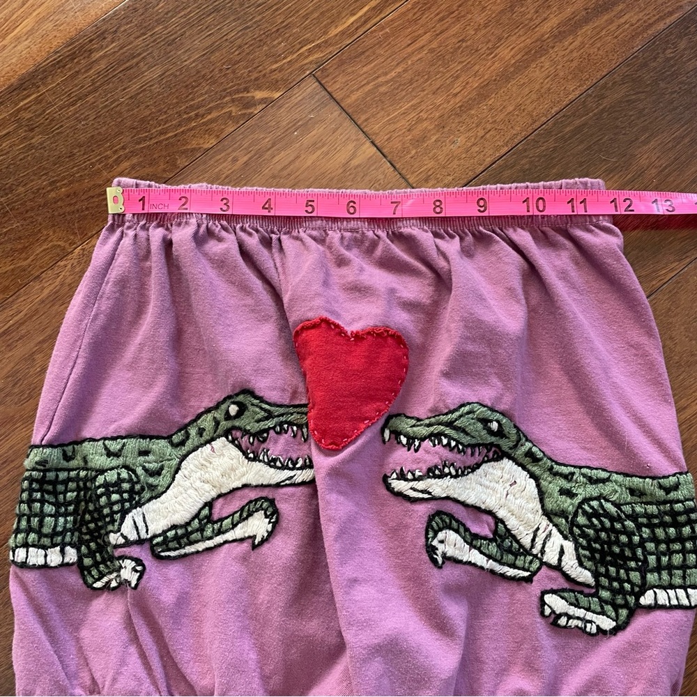 Voom by Joy Han Alligator Tube Top Vintage Croc Embroidered Purple Top Size S - Picture 8 of 9